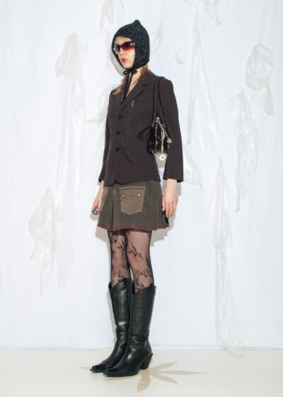 Vintage 90s Office Siren Blazer in Brown