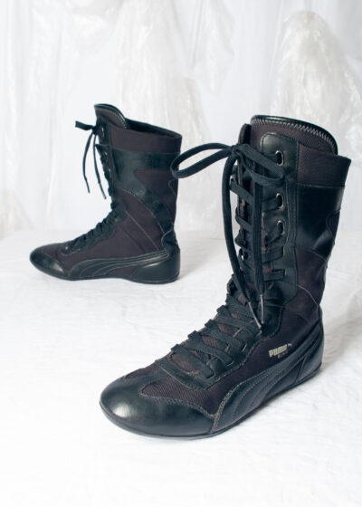 Vintage Y2K Puma Boxing Boots in Black
