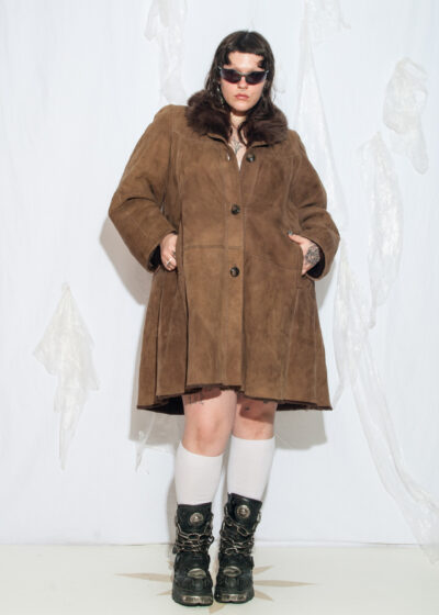 Vintage 70s Shearling Coat in Brown