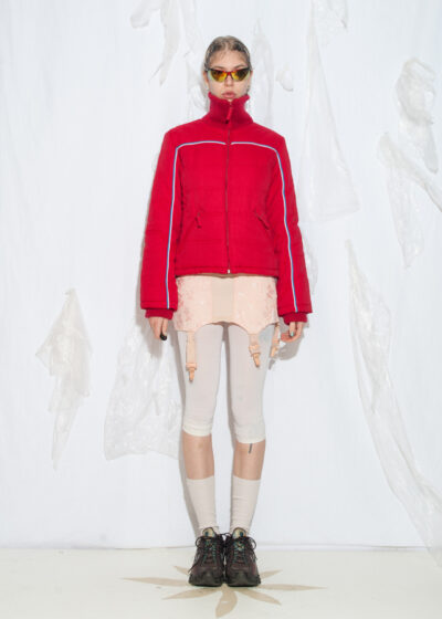 Vintage Y2K Fitted Red Sporty Jacket