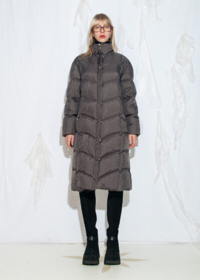 Vintage Y2K Down Puffer Coat in Grey