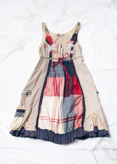 Vintage Y2K Desigual Patchwork Dress in Beige