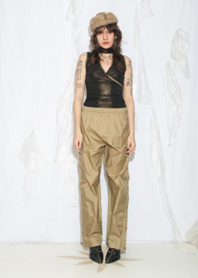 Vintage Y2K Old Navy Snap Pants in Beige